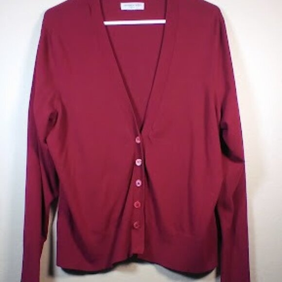 Sutton Studios Maroon Cardigan Sweater - Picture 5 of 12